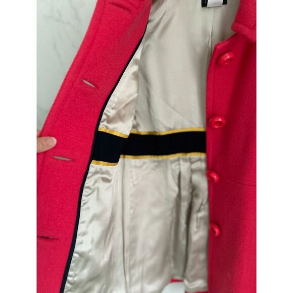 J.Crew 90% Wool Pea Coat Women's 4 Pink Ruffle Back Jacket - Picture 7 of 8
